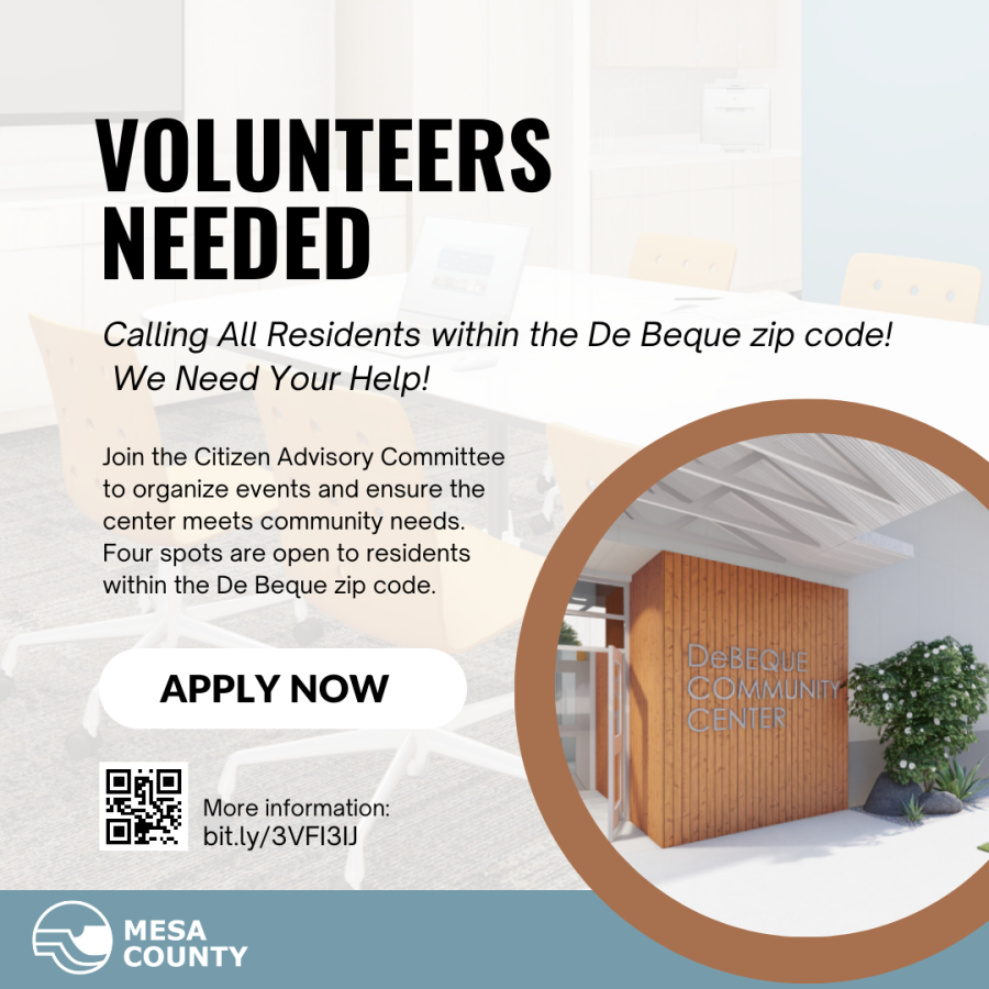 Volunteers needed for the De Beque Community Advisory Committee 