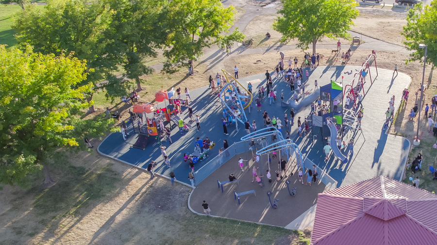 Arial view Clifton community playground