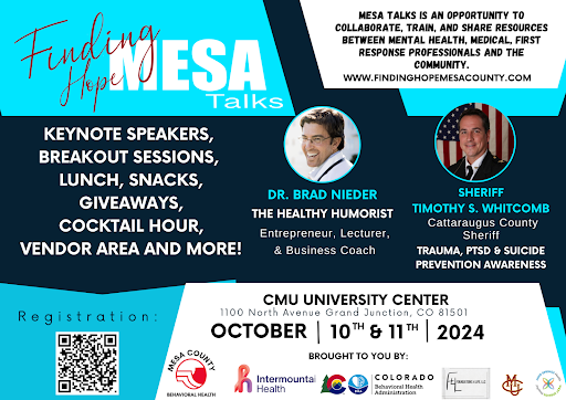 Mesa Talks Mental Health Summit flyer invite.